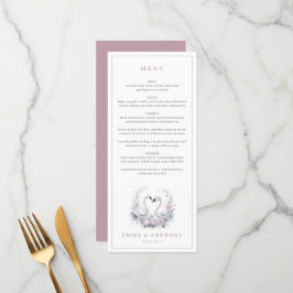 Romantic Ro Svan par Bröllop Meny