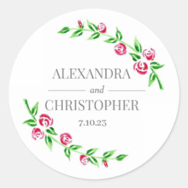 Romantic Ro Wedding Stickers Runt Klistermärke