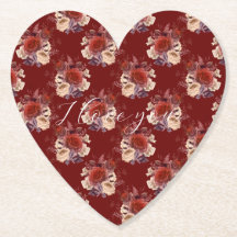 Romantic Röd ros Blommigt