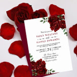 Romantic Röd ros Burgundy Elegant bröllop Inbjudningar<br><div class="desc">Romantic Röd ros Burgundy Elegant bröllop Se matchande samling i butik</div>