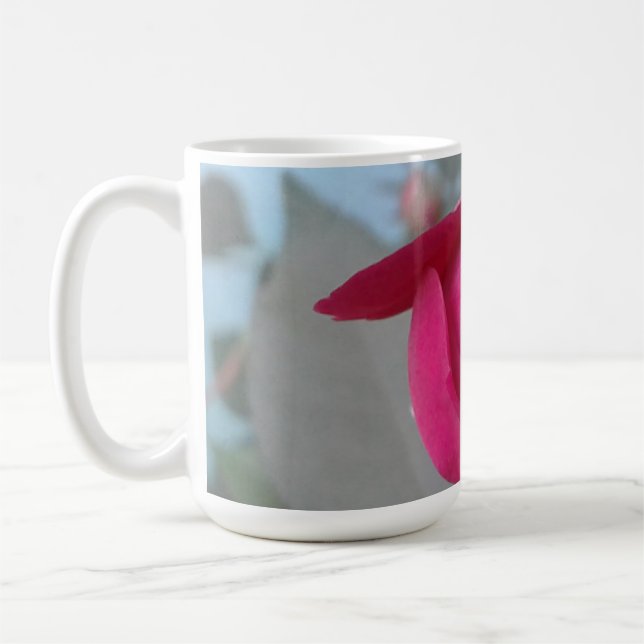 Romantic Röd ros Classic Kaffemugg (Vänster)