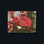Romantic Röd ros Digital Art Wrapped Canvas<br><div class="desc">Modern digital design på två röd ros. Snygg anpassningsbar inlindad duk! Perfekt för Mors dag,  antikviteter,  nylingarna osv.!</div>