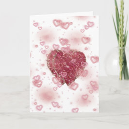 Romantic Röd ros Hearted Valentine Day Card Helgkort