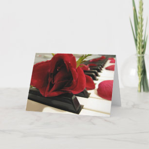 Romantic Röd ros Kärlek Kort