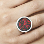 Romantic Röd ros Ring Gift<br><div class="desc">Designen kommer från originalteckningen.</div>