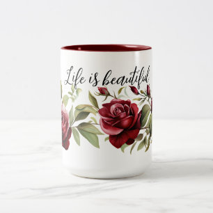Romantic Röd ros Två-Tonad Mugg