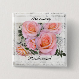 Romantic Rosa ros Bridesmaid Knapp