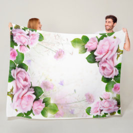 Romantic Rosa ros Fleece Blanket