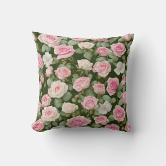 Romantic Rosa ros Garden Design Kudde