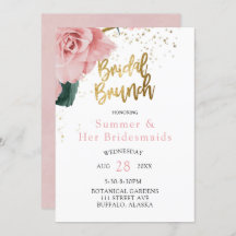 Romantic Rosa ros Guld Bridesmaids Luncheon