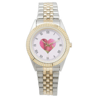 Romantic Rosa ros Heart Armbandsur
