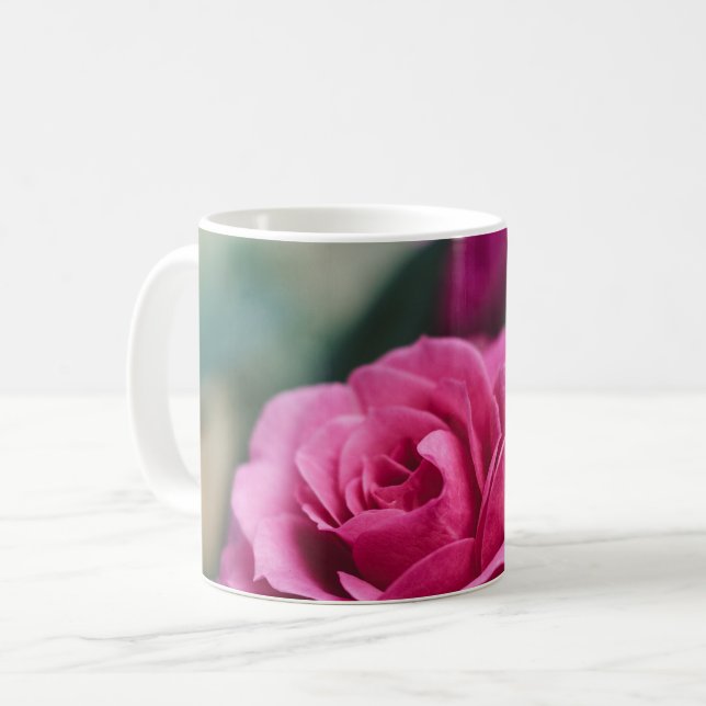 Romantic Rosa ros Kaffemugg (Framsida vänster)