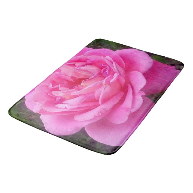 Romantic Rosa ros "Leonardo Da Vinci" Badrumsmatta (Vinklad)