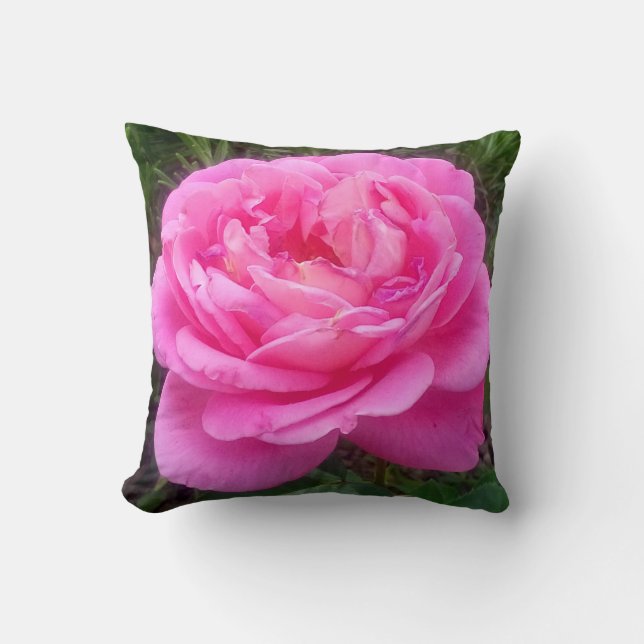Romantic Rosa ros "Leonardo Da Vinci" Kudde (Framsida)