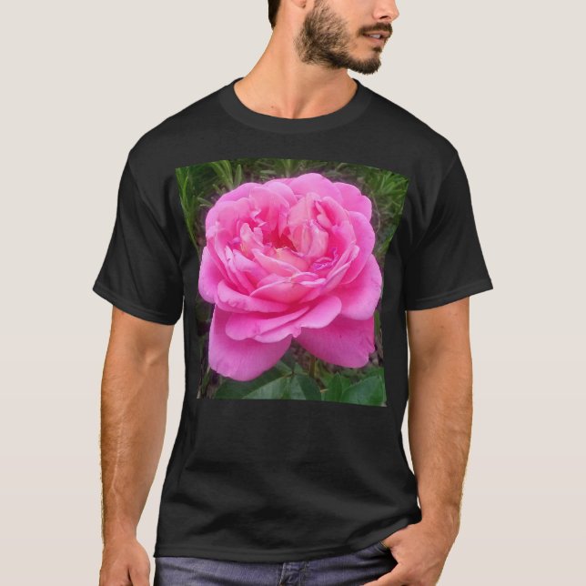 Romantic Rosa ros "Leonardo Da Vinci" T Shirt (Framsida)