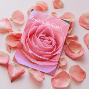 Romantic Rosa ros Personlig Giftermål Frieri Kort