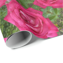 Romantic Rosa ros Ro Flowers Blommigt Presentpapper