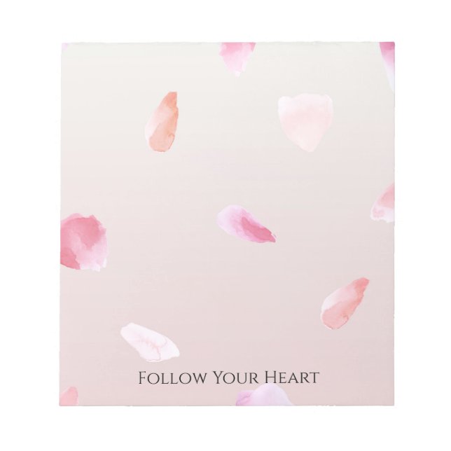 Romantic Rose Petals Anteckningsblock (Framsida)