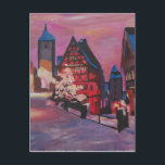 Romantic Rothenburg Tauber Tyskland på vintern Vykort<br><div class="desc">Rothenburg ob Tauber: Red Fortress on River Tauber är på en platå, bortser från den krokade floden Tauber och går igenom romantisk Franconia. Ploenlein är ett av dess mest berömd ställe i den gamla staden, som är helt omgiven av stadsmurar med många torn. Det är möjligt att gå längs stadens...</div>