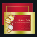 Romantic Ruby & Guld God jul Party Inbjudningar<br><div class="desc">Den vackra romantiska julfesten i guld färgad, med din evenemangsinformation innesluten i ett ruttrött och guld gräns. Söt dekoration av vita och guld-bubblor och en rad snöflingor av olika storlek. All text, teckensnitt och teckensnitt i färg är fullt anpassade. Om du vill ha hjälp med att anpassa din produkt eller...</div>