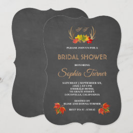 Romantic Rustic Antlers Fall Möhippa Inbjudan