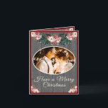Romantic Rustic Par Photo Julkort Helgkort<br><div class="desc">Romantic Rustic Par Photo Julkort</div>