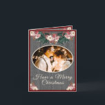 Romantic Rustic Par Photo Julkort Helgkort<br><div class="desc">Romantic Rustic Par Photo Julkort</div>