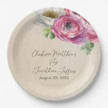 Romantic Rustic Rosa & White Ranunculus