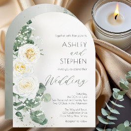 Romantic Sage Green Arch Wedding Invitation Inbjudningar