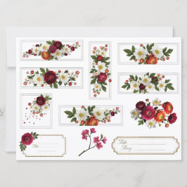  Romantic Scrapbooking Sheet Kort