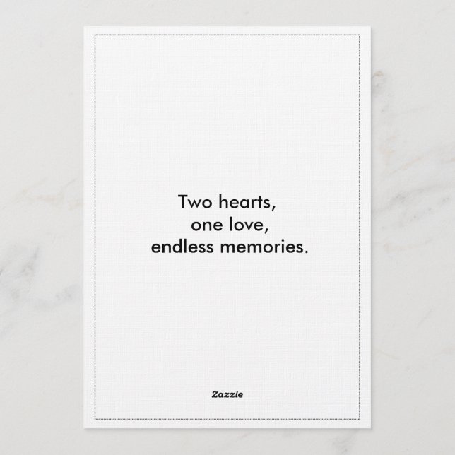 Romantic Script Wedding Invitation – Customizable  Inbjudningar (Baksida)