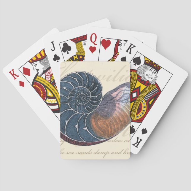 Romantic Seashell Spelkort (Baksidan)
