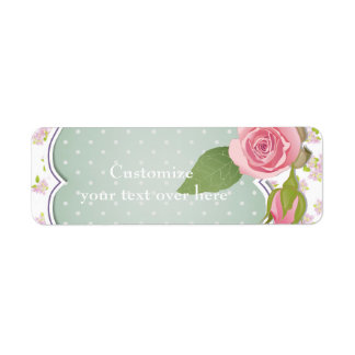 Romantic Shabby chic Adressetiketter Returadress Etikett
