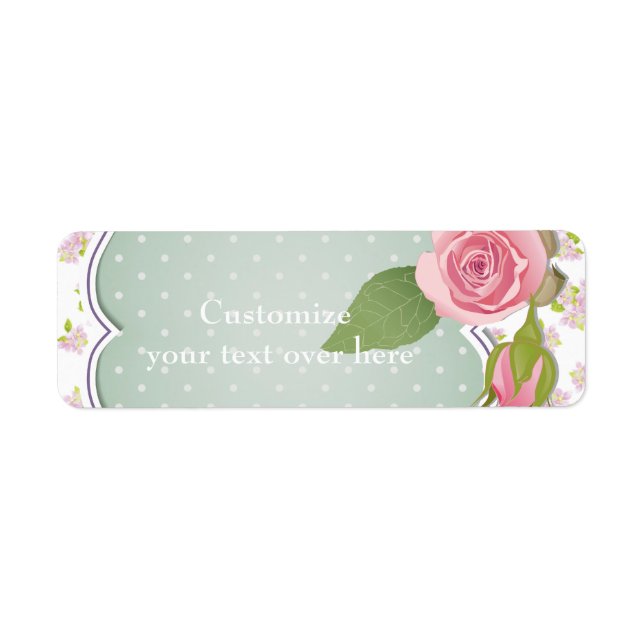 Romantic Shabby chic Adressetiketter Returadress Etikett (Framsidan)