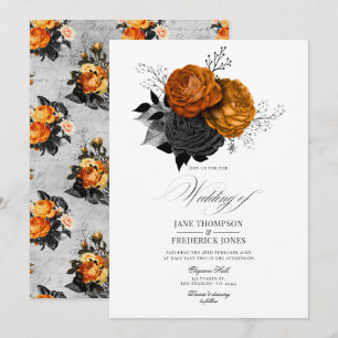 Romantic Shabby-Chic Gothic Blommigt Inbjudningar