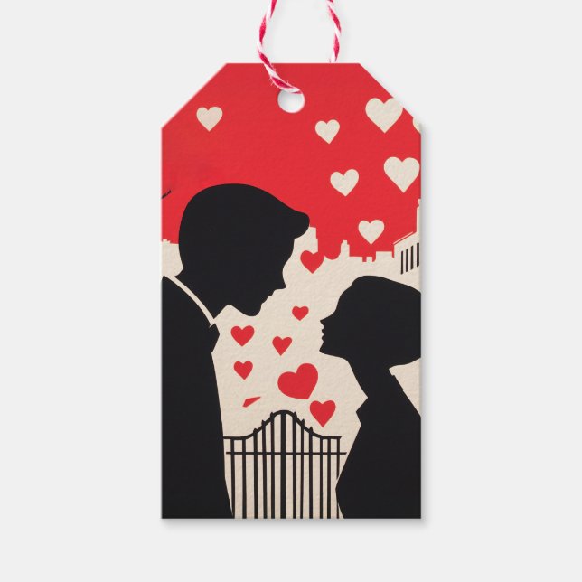 Romantic Silhouette par Cityscape Hearts Presentetikett (Framsidan)