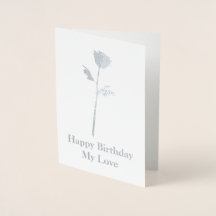 Romantic Silver Ro med eget meddelande - Anpassnin
