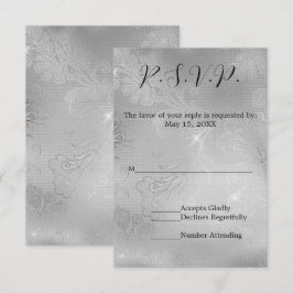 Romantic Silver Snöre Bröllop OSA Kort