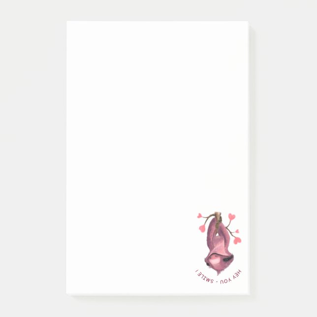 Romantic Sloth Smile Post-it Block (Framsida)