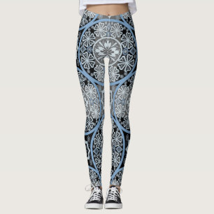 Romantic Snöre: Abstrakt Print. Leggings