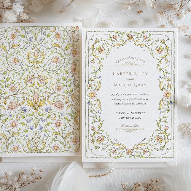 Romantic Soft Blommigt Garden Wedding Inbjudningar (Skapare uppladdad)