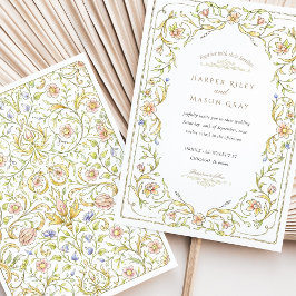Romantic Soft Blommigt Garden Wedding Inbjudningar