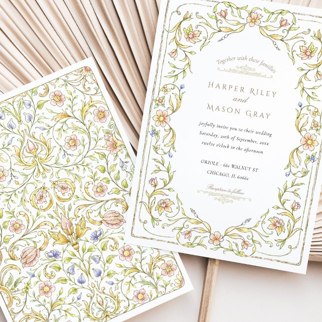 Romantic Soft Blommigt Garden Wedding Inbjudningar (Skapare uppladdad)