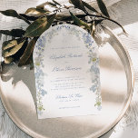 Romantic Soft Blue Vintage Monogram Arch Bröllop Inbjudningar<br><div class="desc">Vi presenterar vår inbjudan från elegant bröllop, som är förskönad med en häpnadsväckande blåblå blommigt och klassisk kalligrafi! Om du är tittar för en bröllopsinbjudan som utesluter sofistikering, lyx och stil, är det här perfektens inbjudan till dig. Monogrammet tillför inbjudan en aning vintage elegans. Bläcket har en tunn, mjuk blå...</div>