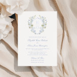 Romantic Soft Blue Vintage Monogram Vapensköld Brö Inbjudningar<br><div class="desc">Vi presenterar vår inbjudan från elegant bröllop, som är förskönad med en häpnadsväckande vapensköld av blått blommigt bröllop och klassisk kalligrafi! Om du är tittar för en bröllopsinbjudan som utesluter sofistikering, lyx och stil, är det här perfektens inbjudan till dig. Monogrammet-vapenskölden tillför inbjudan en vintage elegans. Den har en tunn,...</div>