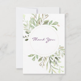Romantic Soft Botanical Greenery Tack Kort