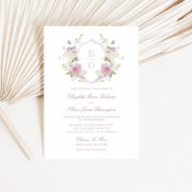 Romantic Soft Pastel Monogram Vapensköld Bröllop
