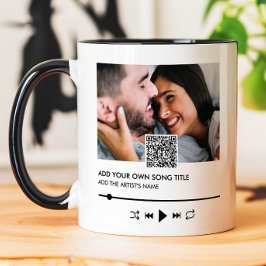 Romantic Song Title & Artist Music Player Mugg