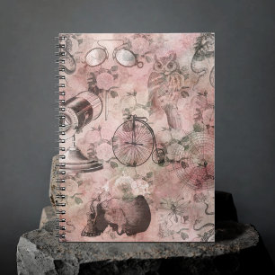 Romantic Steampunk Antik Vintage Ephemera Anteckningsbok