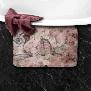Romantic Steampunk Antik Vintage Ephemera Badrumsmatta